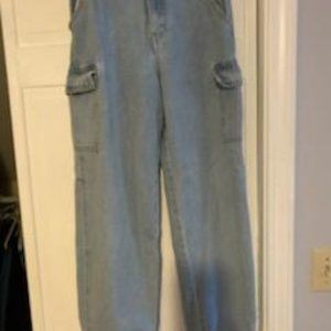 denim cargo jogger pant